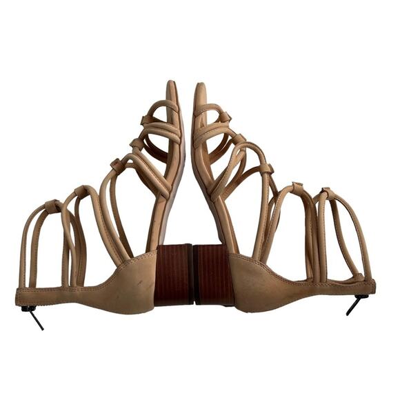 CORSO COMO Nude Tan Strappy Gladiator Back Zip Ankle Sandal Women's Size 6.5 - Picture 8 of 11